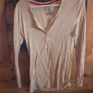 No Boundaries Ribbed Beige Top